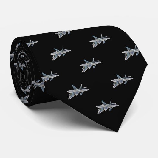 f-22 Raptor Polka Dot Patroon Stropdas (Opgerold)