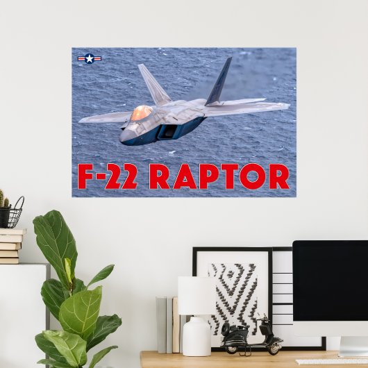 F-22 RAPTOR POSTER (Thuiskantoor)