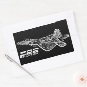 F-22 RAPTOR-rechthoekschakelaars Rechthoekige Sticker (Envelop)