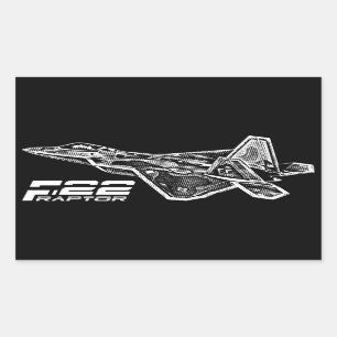 F-22 RAPTOR-rechthoekschakelaars Rechthoekige Sticker