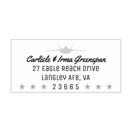 F-22 Raptor Retouradresstempel met Sterren Rubberstempel
