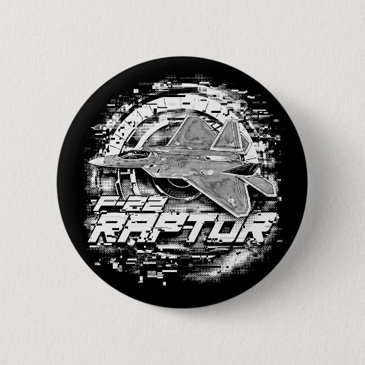 F-22 RAPTOR RONDE BUTTON 5,7 CM (Voorkant)