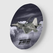 F-22 RAPTOR Ronde (Grote) wandklok (Hoek)