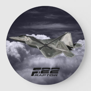 F-22 RAPTOR Ronde (Grote) wandklok