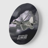 F-22 RAPTOR Round (Large) Wall Clock Grote Klok (Hoek)