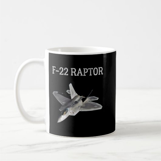 F-22 Raptor Shirt Cool Fighter Jet F22 Raptor Jet Koffiemok (Links)