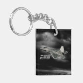 F-22 RAPTOR Square (dubbelzijdige) Sleutelhanger (Voorkant Links)