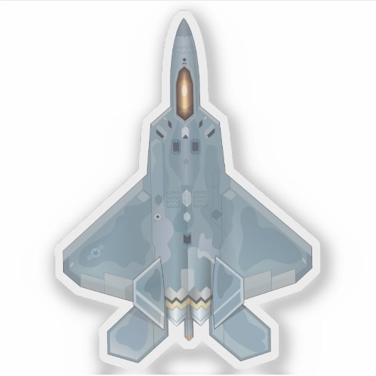 F-22 Raptor-sticker Sticker (Voorkant)