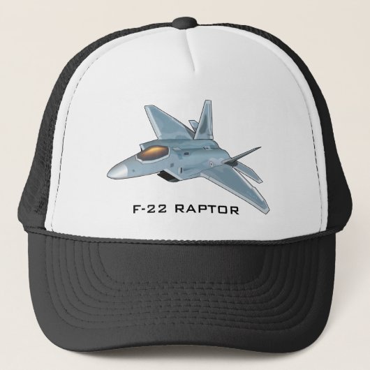F-22 RAPTOR Trucker Hat Trucker Pet (Voorkant)
