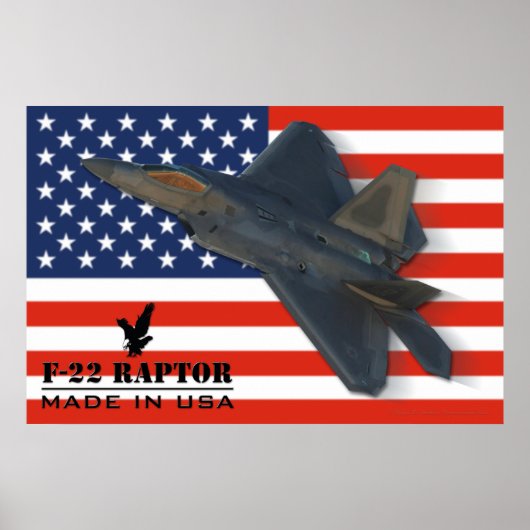 F-22 Raptor USA Poster (Voorkant)