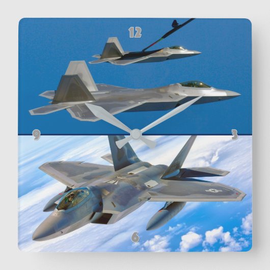 F-22 RAPTOR VIERKANTE KLOK (Voorkant)