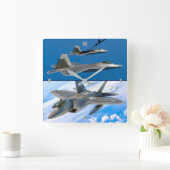 F-22 RAPTOR VIERKANTE KLOK (Huis)