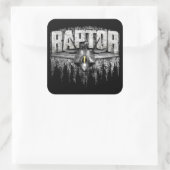 F-22 RAPTOR VIERKANTE STICKER (Tas)
