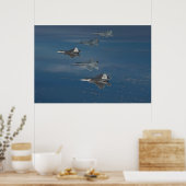 F-22 Raptoren en F-15 Eagles Poster (Keuken)