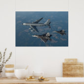 F-22 Raptoren en KC-135 Stratotanker Poster (Keuken)