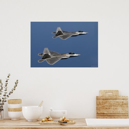 F-22 Raptorvlucht Poster (Keuken)