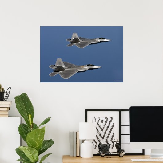 F-22 Raptorvlucht Poster (Thuiskantoor)