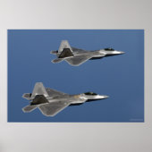F-22 Raptorvlucht Poster (Voorkant)