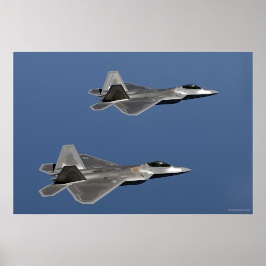F-22 Raptorvlucht Poster (Voorkant)
