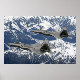 F-22 Raptorvlucht Poster
