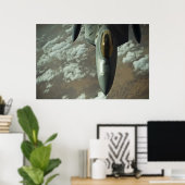 F-22 roofvogel poster (Thuiskantoor)