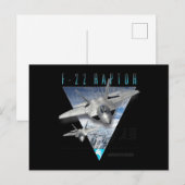 F-22 Verticaal Stealth Air Superiority Fighter Briefkaart (Voorkant / Achterkant)
