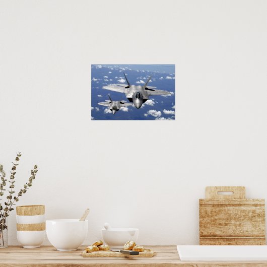 F-22 Verticale stealth-Posters Poster (Keuken)