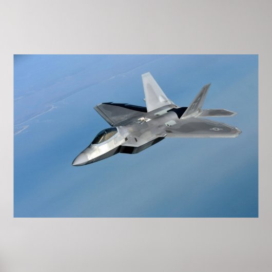 F-22 Vliegtuig Raptor Poster (Voorkant)