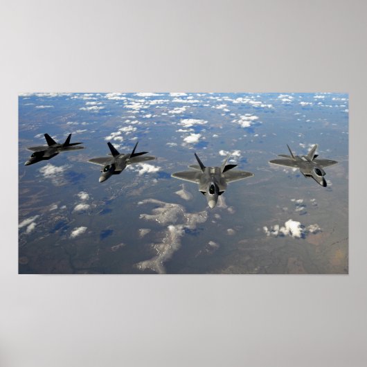 F-22 Vliegtuig Raptor Poster (Voorkant)