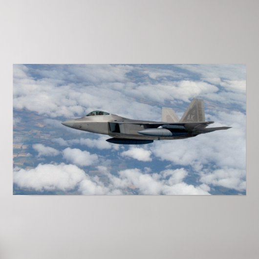 F-22 Vliegtuig Raptor Poster (Voorkant)