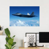F-22 Vliegtuig Raptor Poster (Thuiskantoor)