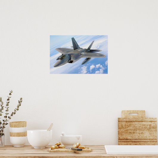 F-22 Vliegtuig Raptor Poster (Keuken)