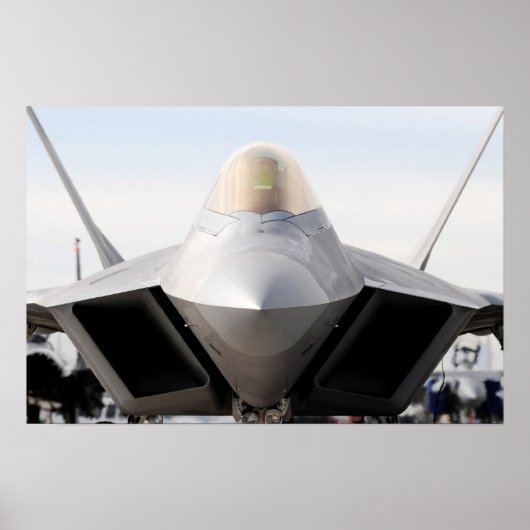 F-22 Vliegtuig Raptor Poster (Voorkant)