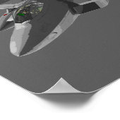 F 22 Vliegtuig van de Stealthy-Versterking Poster (Hoek)