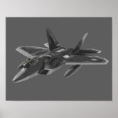 F 22 Vliegtuig van de Stealthy-Versterking Poster (Voorkant)