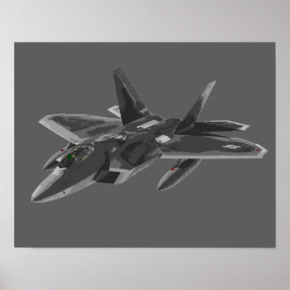 F 22 Vliegtuig van de Stealthy-Versterking Poster