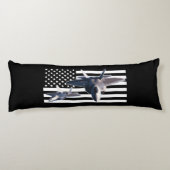 F-22 (Zwarte vlag) Lichaamskussen (Achterkant)