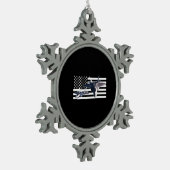 F-22 (Zwarte vlag) Tin Sneeuwvlok Ornament (Links)
