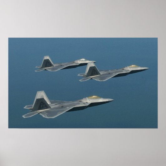 F-22A Poster van het Vliegtuig van Raptor (Voorkant)