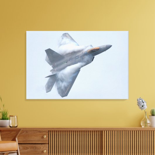 F-22A RAPTOR 24x36 Canvas Afdruk (Insitu (Woonkamer))