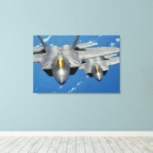 F-22A RAPTOR 24x36 Canvas Afdruk (Insitu (Houten vloer))
