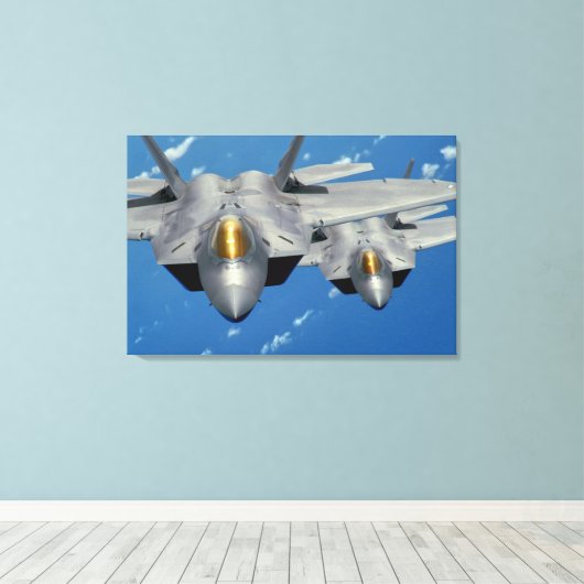 F-22A RAPTOR 24x36 Canvas Afdruk (Insitu (Houten vloer))