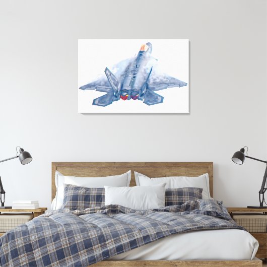 F-22A RAPTOR 24x36 Canvas Afdruk (Insitu (Slaapkamer))