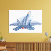 F-22A RAPTOR 24x36 Canvas Afdruk (Insitu (Woonkamer))