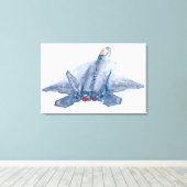 F-22A RAPTOR 24x36 Canvas Afdruk (Insitu (Houten vloer))