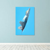 F-22A RAPTOR 24x36 Canvas Afdruk (Insitu (Houten vloer))
