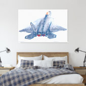 F-22A RAPTOR 32x48 Canvas Afdruk (Insitu (Slaapkamer))