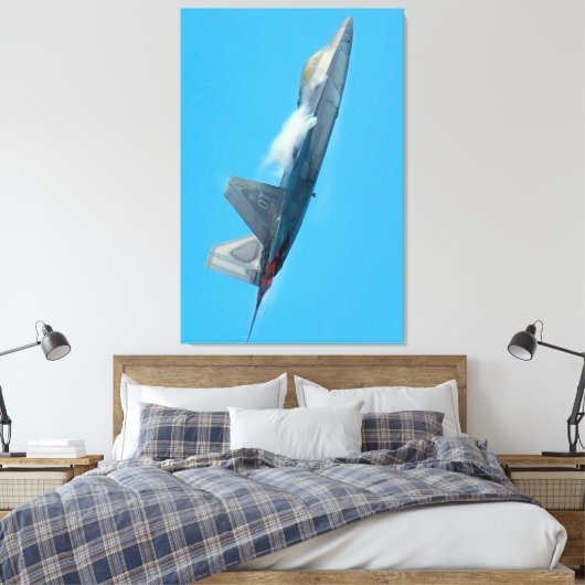 F-22A RAPTOR 32x48 Canvas Afdruk (Insitu (Slaapkamer))