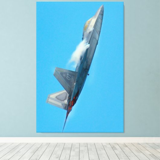 F-22A RAPTOR 32x48 Canvas Afdruk (Insitu (Houten vloer))