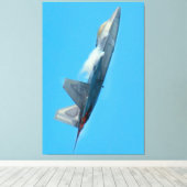 F-22A RAPTOR 40x60 Canvas Afdruk (Insitu (Houten vloer))